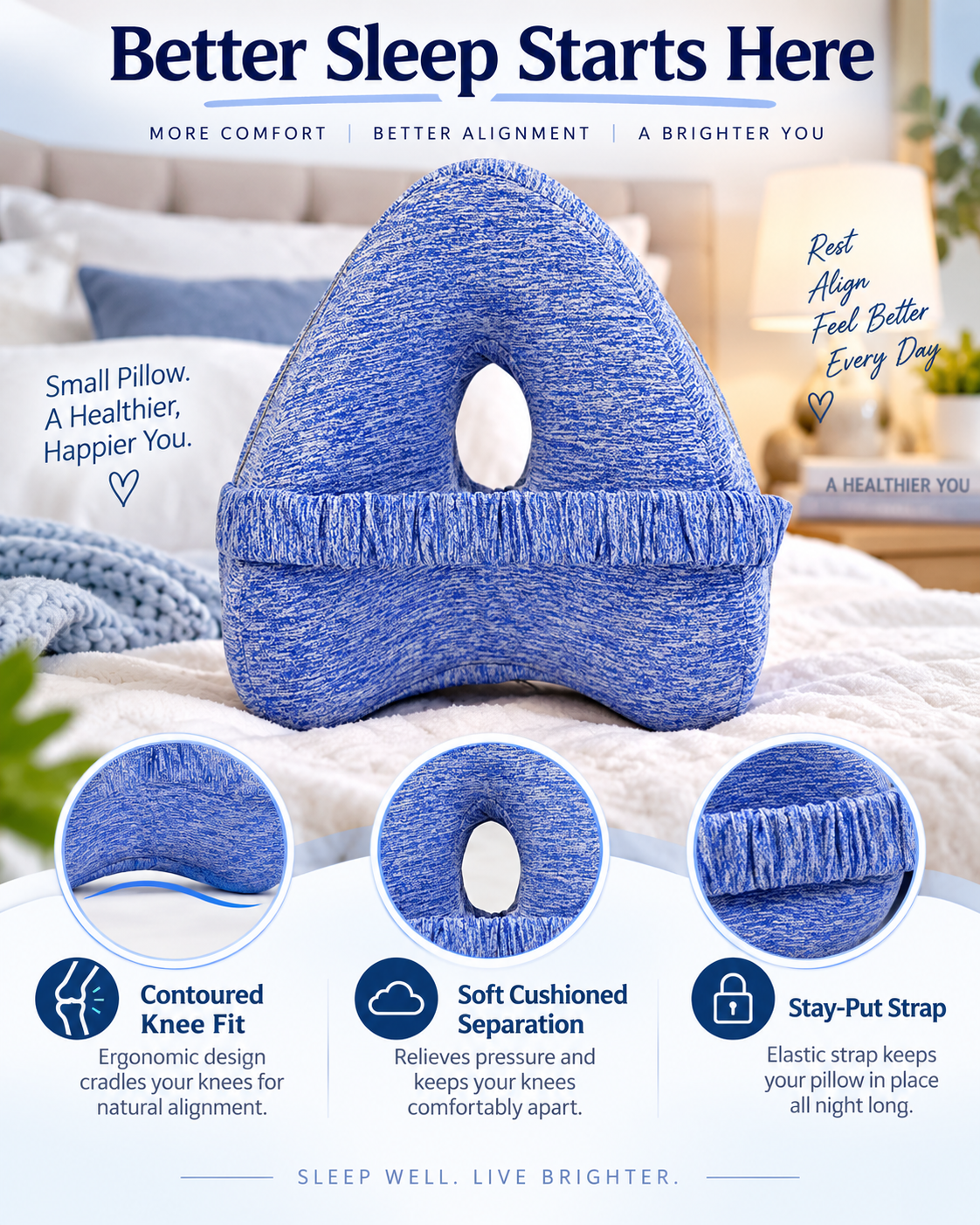 Restara Stay-Put Alignment Pillow
