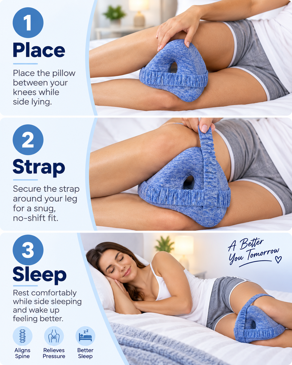 Restara Stay-Put Alignment Pillow